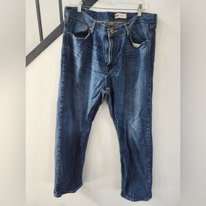 Wrangler Men's Dark Blue Straight Jeans